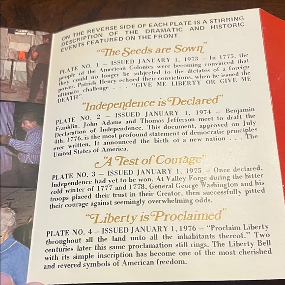 Fenton Antique Powder Blue The Spirit of 1776 Commemorative Plate - Picture 14 of 17